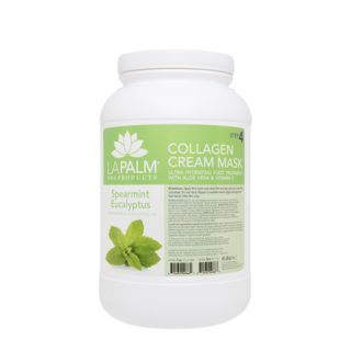 La Palm, Collagen Cream Foot Mask, Spearmint Eucalyptus, 1Gal KK